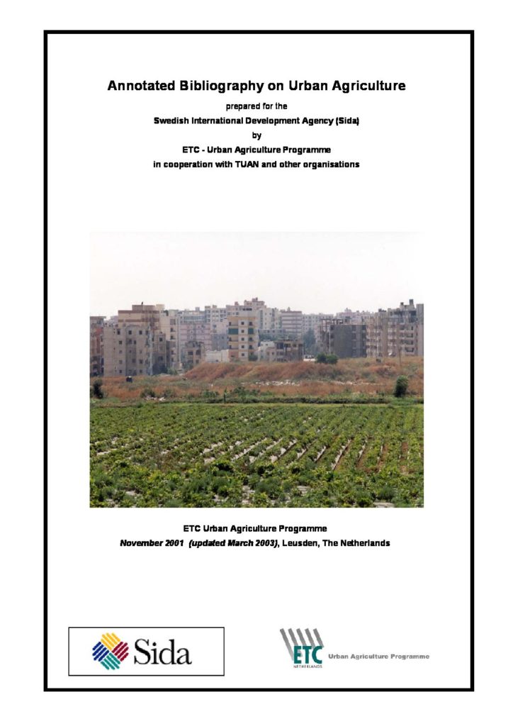 research papers on urban agriculture