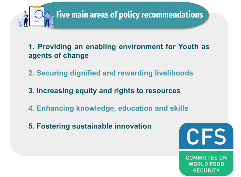 5 areas of policy recommendations